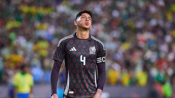  Edson Alvarez of Mexico during the game international friendly between Mexican National team (Mexico) and Brazil at Kyle Field Stadium, on June 08, 2024, College Station, Texas, United States.
