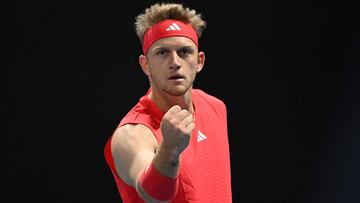 Alejandro Davidovich,contra Felix Auger-Aliassime en el Open de Australia.