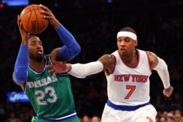 Wesley Matthews y Carmelo Anthony.