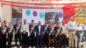 Presentación de la segunda camiseta del Málaga.