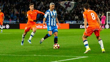 Salva Sevilla, en el partido ante la Real Sociedad B.