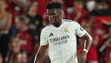 Aurélien Tchouameni, en el partido contra el Mallorca.