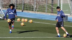 Marcelo and James Rodríguez back training after recent injuries