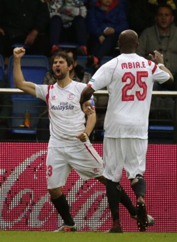 Coke celebra el 0-1.