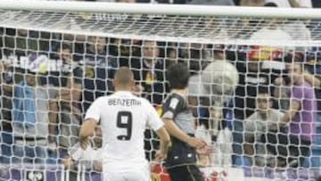 <b>MÁS PEGADA. </b>Benzema marcó el tercero contra el Espanyol y mejoró la estadística del equipo.