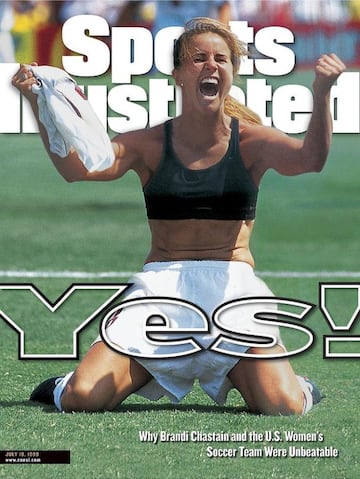 Portada de Sports Illustrated con Brandi Chastain.