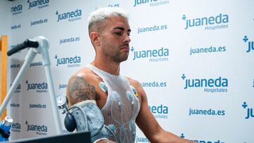 El centrocampista del RCD Mallorca, Dani Rodríguez, durante la revisión médica de pretemporada.