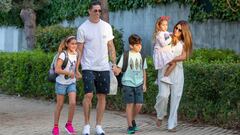 Fernando Torres con su familia por las calles de Madrid 05/09/2019