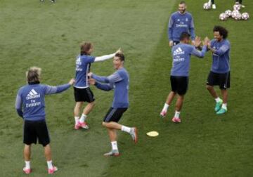 Último entrenamiento del Madrid antes de recibir al Sevilla