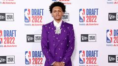 NEW YORK, NEW YORK - JUNE 23: Paolo Banchero poses for photos on the red carpet during the 2022 NBA Draft at Barclays Center on June 23, 2022 in New York City. NOTE TO USER: User expressly acknowledges and agrees that, by downloading and or using this photograph, User is consenting to the terms and conditions of the Getty Images License Agreement. (Photo by Arturo Holmes/Getty Images)