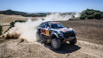 Sainz con el Mini 4x4 en Andaluc&iacute;a.