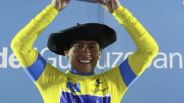 Quintana, tras vencer en la Vuelta al Pa&iacute;s Vasco.