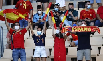 Aficionados de la selección de España.