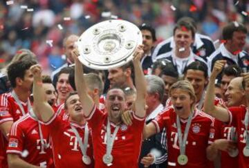 El Bayern celebra el título de campeón de la Bundesliga