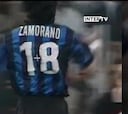 Inter homenajeó a Zamorano con sus 10 golazos en Italia