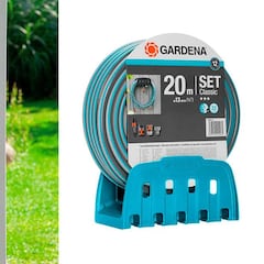 Este set con manguera de 20 metros y soporte mural arrasa en Amazon