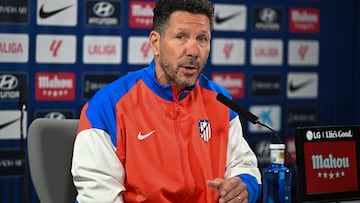 Simeone, en rueda de prensa.