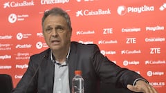 Joaquín Caparrós, en la sala de prensa del Sevilla. @SevillaFC