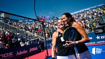Alejandra Salazar y Gemma Triay durante la final del Valladolid Master.