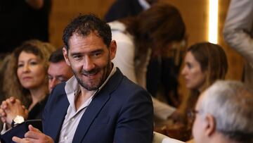 El presidente de la Federación Española de Baloncesto, Jorge Garbajosa, conversa en un desayuno deportivo de Europa Press, en el Auditorio Meeting Place, a 23 de junio de 2022, en Madrid (España).
23 JUNIO 2022
Óscar J.Barroso/AFP7 / Europa Press
23/06/2022