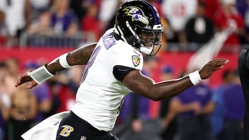 The Baltimore Ravens rattled off their fifth straight victory on Monday as Lamar Jackson threw five touchdowns in their win over the Bucs in Tampa Bay.
