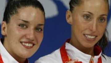 Andrea Fuentes junto a Gemma Mengual