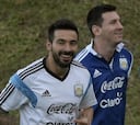 Argentina ensayó con el único cambio de Lavezzi por Agüero