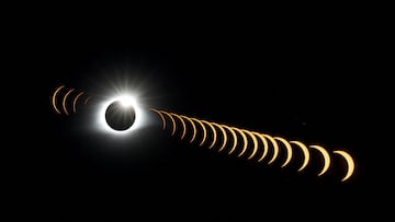 Just before totality begins, beads of sunlight shine through valleys; when those last bits of light pass through the moon’s limb, a vision of a diamond ring appears.