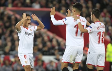 Ben Yedder celebra el 0-1.