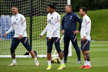 Lionel Messi, Mauro Icardi y Kylian Mbappe.