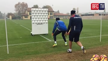 Who'd be a goalkeeper? Bologna's impressive training sessions