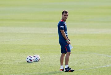 Borja Jiménez, durante un entrenamiento del Leganés la pasada temporada. 