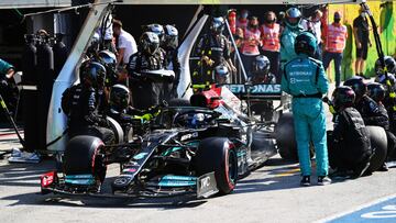 Bottas tras realizar su &uacute;ltima parada en el GP de los Pa&iacute;ses Bajos.