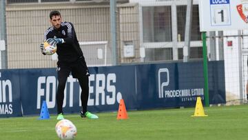 Herrera durante un entrenamiento anterior