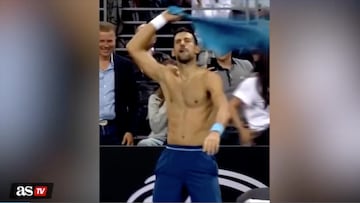 Djokovic y Dimitrov se roban el show con su ‘striptease’ final
