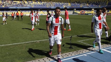 Futbol, Palestino v Colo Colo.
Decimoquinta fecha, Campeonato Apertura 2016-2017.
Los jugadores de Palestino se lamentan luego de perder contra Colo Colo el partido de primera division en el estadio Bicentenario Ester Roa, Concepcion, Chile.
08/12/2016
Dragomir Yankovic/Photosport******
Football, Palestino v Colo Colo.
15th date, Aperture Championship 2016-2017.
Palestino's players react after losing against Colo Colo for first division football match at the Bicentenario Ester Roa stadium in Concepcion, Chile.
08/12/2016
Dragomir Yankovic/Photosport