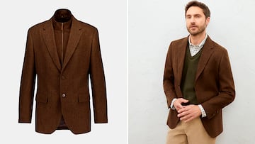 Un ejemplo de c¨®mo combinar blazers en invierno.