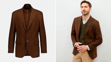 Un ejemplo de cómo combinar blazers en invierno.