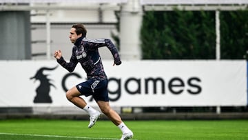 TURIN, ITALY - OCTOBER 10: Federico Chiesa of Juventus during a training session ahead of their UEFA Champions League group H match against Maccabi Haifa FC at Sammy Ofer Stadium on October 10, 2022 in Haifa, Israel. (Photo by Daniele Badolato - Juventus FC/Juventus FC via Getty Images)