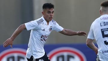 Futbol, Union La Calera vs Colo Colo.
 Fecha 18, campeonato Nacional 2021.
 El jugador de Colo Colo Vicente Pizarro es fotografiado durante el partido de primera division contra Union La Calera disputado en el estadio Nicolas Chahuan de La Calera, Chile.
