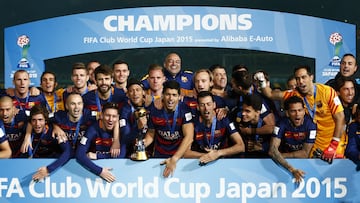 El Barça, celebrando su triunfo en el Mundial de Clubes.