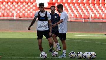 Centelles, en un entrenamiento del Almería.