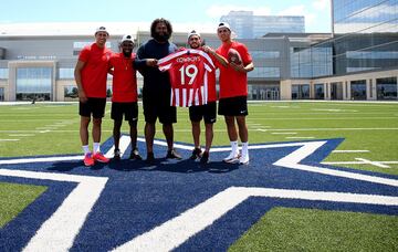 Koke, Lemar, Morata y Marcos Llorente disfrutaron a lo grande visitando las instalaciones de los Dallas Cowboys.