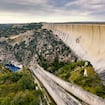 The colossal hydroelectric dam built in 1970 has a wall worthy of ‘Game of Thrones’