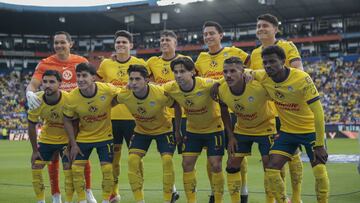 America team group during the 14th round match between Pachuca and America as part of the Liga BBVA MX, Torneo Clausura 2025 at Hidalgo Stadium, on April 05, 2025 in Pachuca, Hidalgo, Mexico.