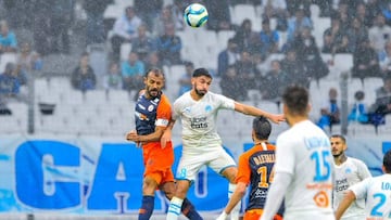 Olympique de Marsella y Montpellier empatan en un partido igualado