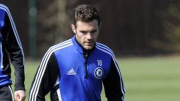 El centrocampista español del Chelsea Juan Mata en un entrenamiento.
