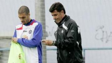 Míchel, en un entrenamiento.