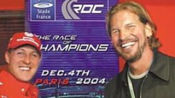 <b>ESTRELLA... Y ESTRELLADO. </b>Schumacher junto a Johnson, el que ha dejado fuera a los pilotos españoles.