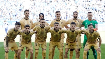 Alineación del Málaga en Oviedo.